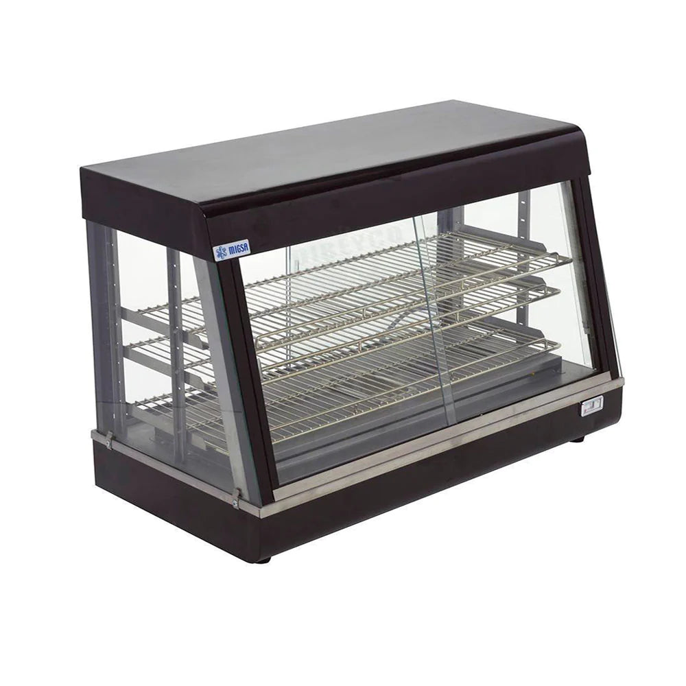 Vitrina Caliente Migsa BN-600R De Cristal Recto Sobre Mostrador Seminueva