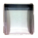Molde Inoxidable cuadrado para hornear pan 25x25x6 Bak MPAC25