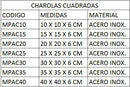 Molde Inoxidable cuadrado para hornear pan 25x25x6 Bak MPAC25