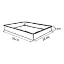 Molde inoxidable rectangular para pastel 28X38X6 Bak MPAR28
