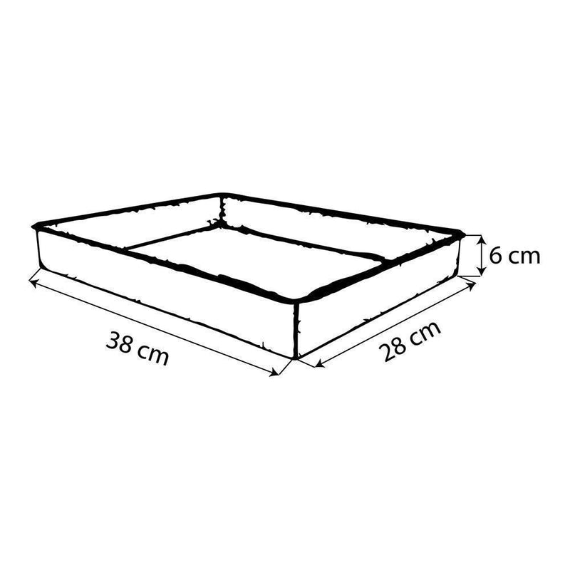 Molde inoxidable rectangular para pastel 28X38X6 Bak MPAR28