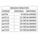 Molde pay aluminio