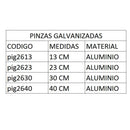 Pinzas galvanizadas 40 cm Bak PIG2640