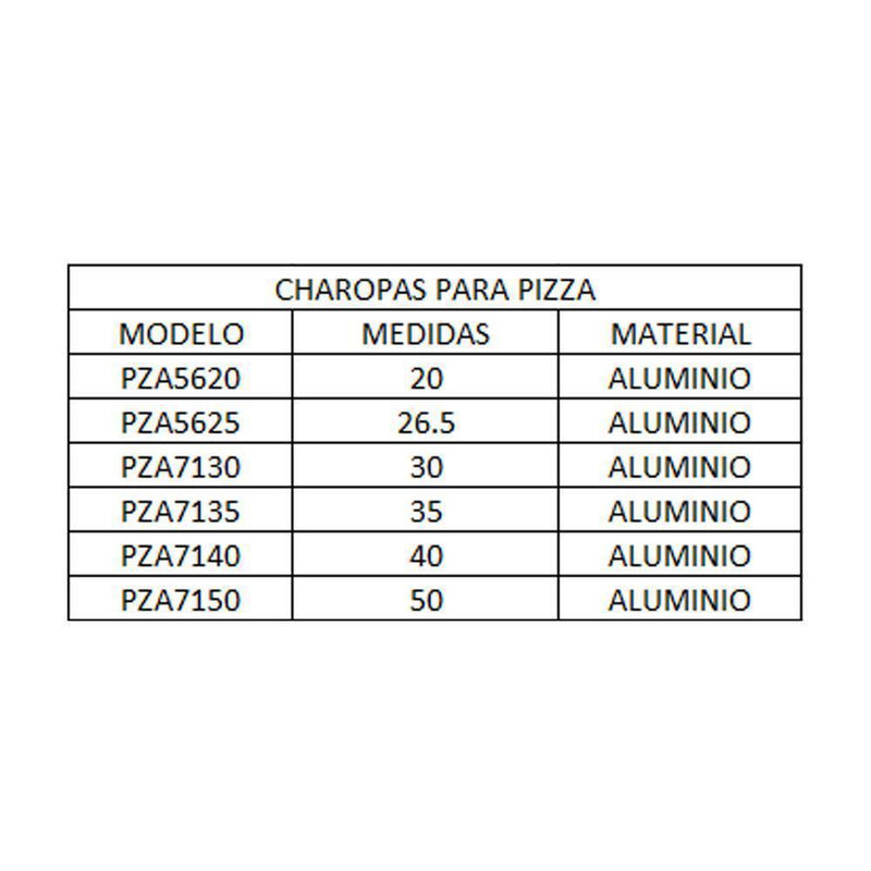 Charola pizza aluminio 19.6" (50cm) Bak PZA7150