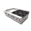 Parrilla de 4 quemadores con plancha CG-40PD