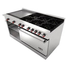 Estufa con 6 quemadores, horno y plancha CG-61PD