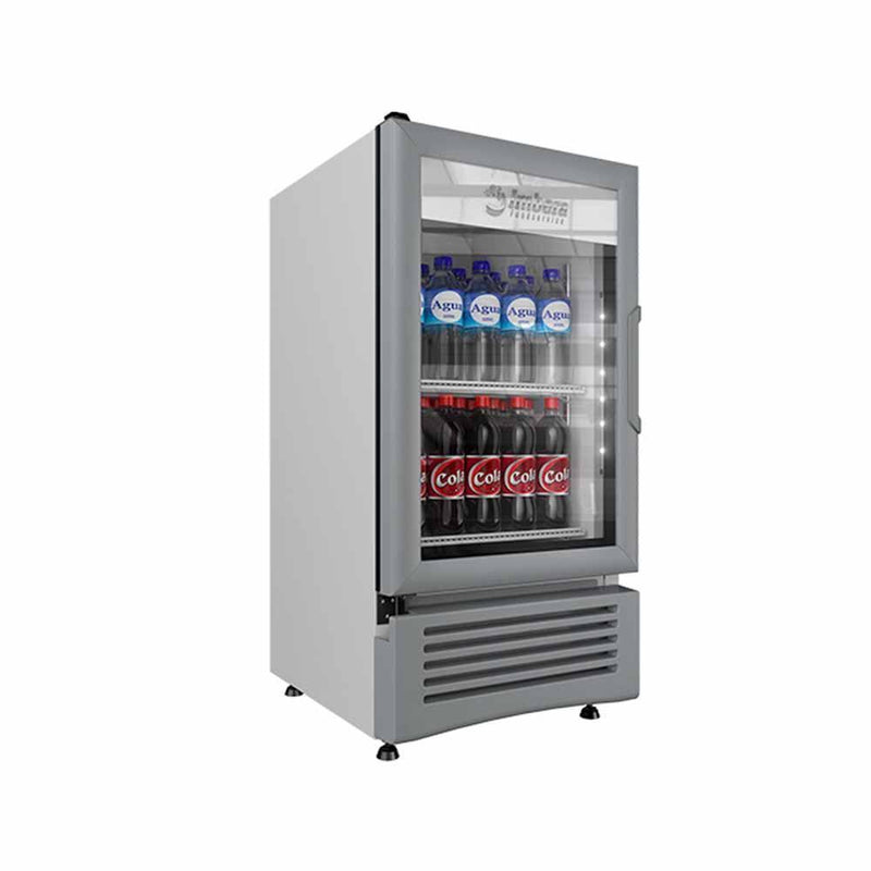 Imbera VL40 1024353 Refrigerador Vertical 4 pies, 1 Puerta Cristal Luz Led 115 V. 1/6 HP