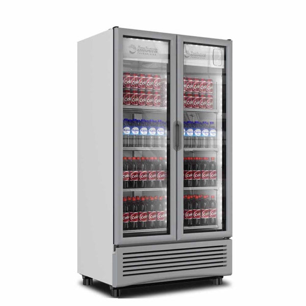 Imbera VRD26 1023540 Refrigerador Vertical 2 Puertass Cristal Luz Led 115V. 3/8 HP