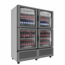 Imbera VRQ35 1023530 Refrigerador Vertical 4 Puertas  Cristal Luz Led 115V. 3/8 HP