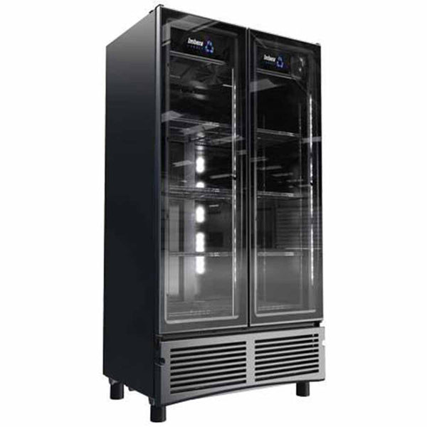 Imbera Vr26 1019885 Refrigerador Vertical Cobalt 2 Puertass Cristal Luz Led 115V. 3/8 HP