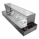 Migsa BN-B23 Baño Maria de 4 Insertos Medios de 10 cm de Profundidad 115V