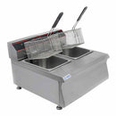 Migsa BN600-E601 Freidor de Mesa Electrico de Acero Inoxidable y 2 Tinas de 8 Litros 220V