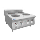 Migsa BN600-E603 Parrilla Electrica de Mesa de Acero Inoxidable con 4 Platos Calientes 220V