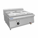Migsa BN600-E607 Baño Maria Electrico de 4 Divisiones con Insertos Tercios y Tapas 220V