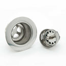 Migsa BX-R4 Contra de Canasta de 1 1/2" (3.8 cm) de Acero Inoxidable con Tubo de Salida de Bronce