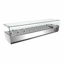 Migsa RT-1800L Vitrina Exhibidora Refrigerada de Sobre Mesa para Ensaladas y Pizza