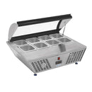 Migsa RTW-67L Base Refrigerada de 8 Insertos de Sobre Mesa con Tapa